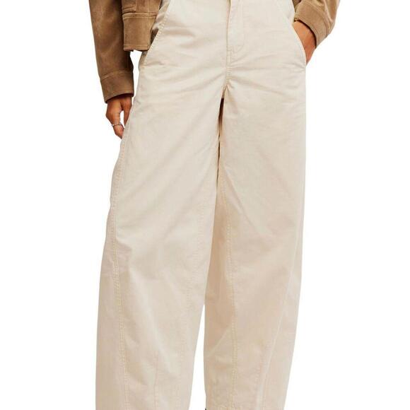 043 Free People Rylee Wide Leg Chino Trouser Pants